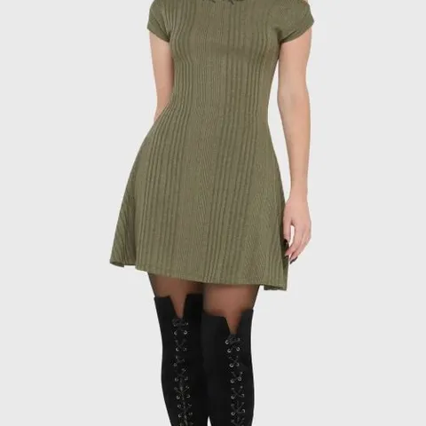 FIVE BRAND NEW KILLSTAR ETHEREAL FOREST MINI DRESS KHAKI