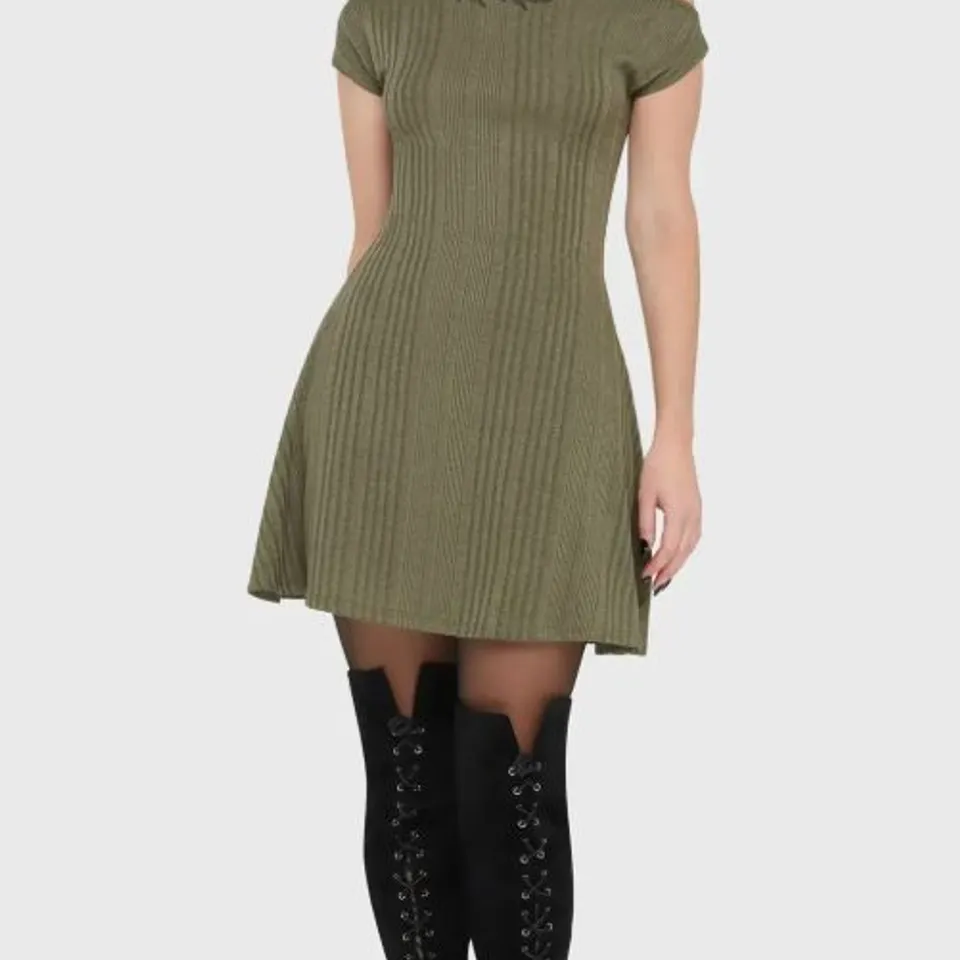 FIVE BRAND NEW KILLSTAR ETHEREAL FOREST MINI DRESS KHAKI