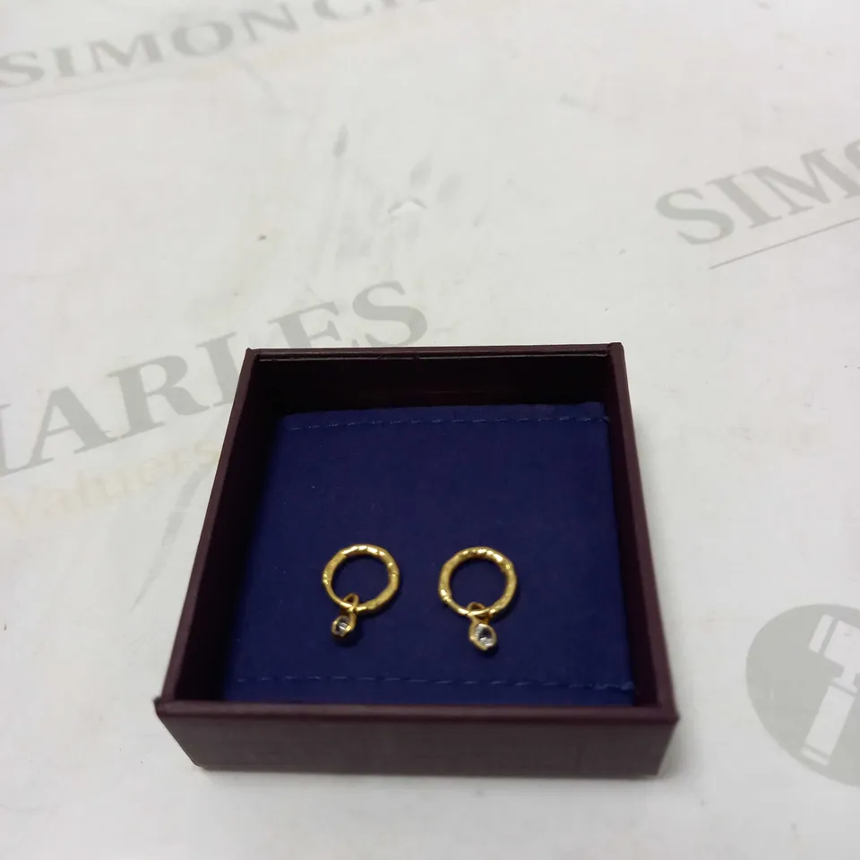 MONICA VINADER MINI GEM HUGGIE EARRINGS 