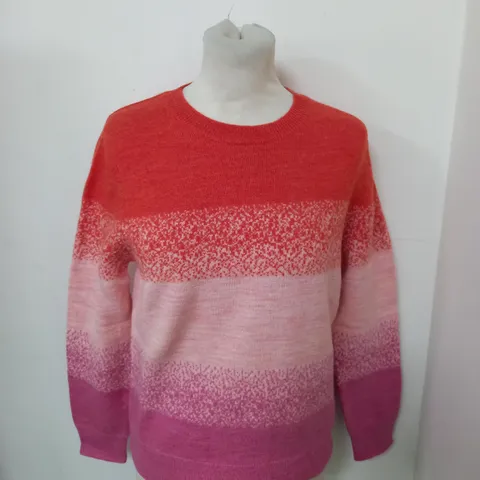 WOOLOVERS OMBRE COLOUR BLOCK JUMPER SIZE S