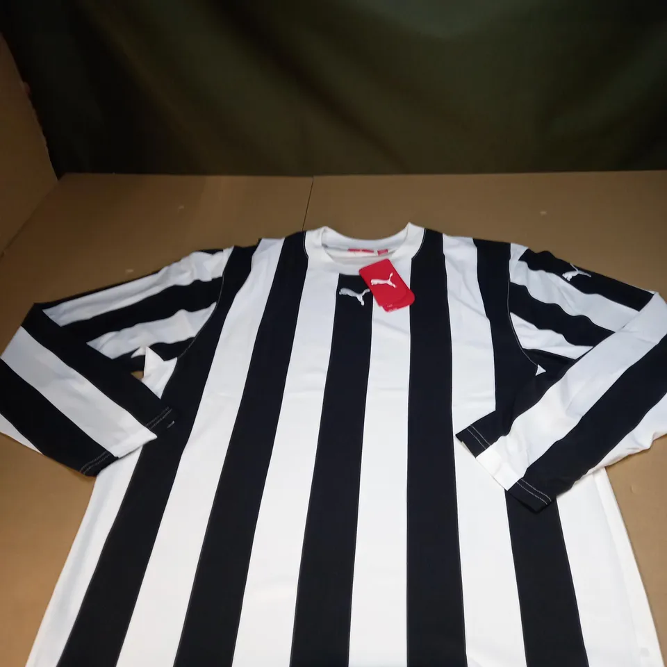 MENS PUMA STRIPPED LONG SLEEVED SHIRT SIZE M