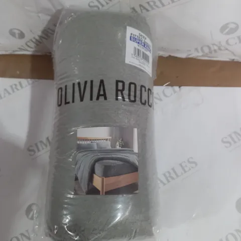 OLIVIA ROCCO GREY DEEP FITTED SHEET SUPER KING