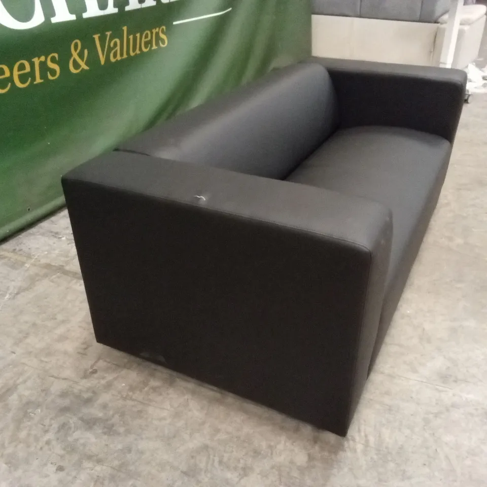 CLARKE 3 SEATER FAUX LEATHER SOFA RRP £349