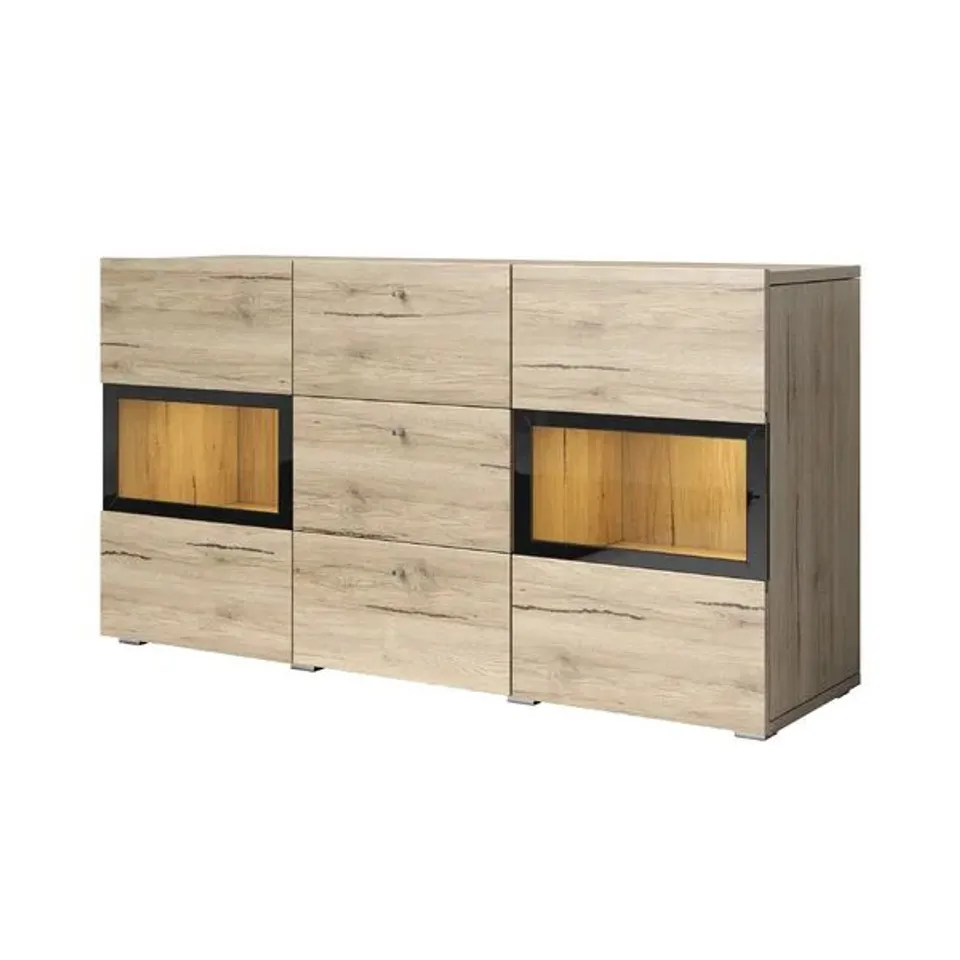 BOXED CARLOTTA 132CM WIDE 3 DRAWER SIDEBOARD (2 BOXES)