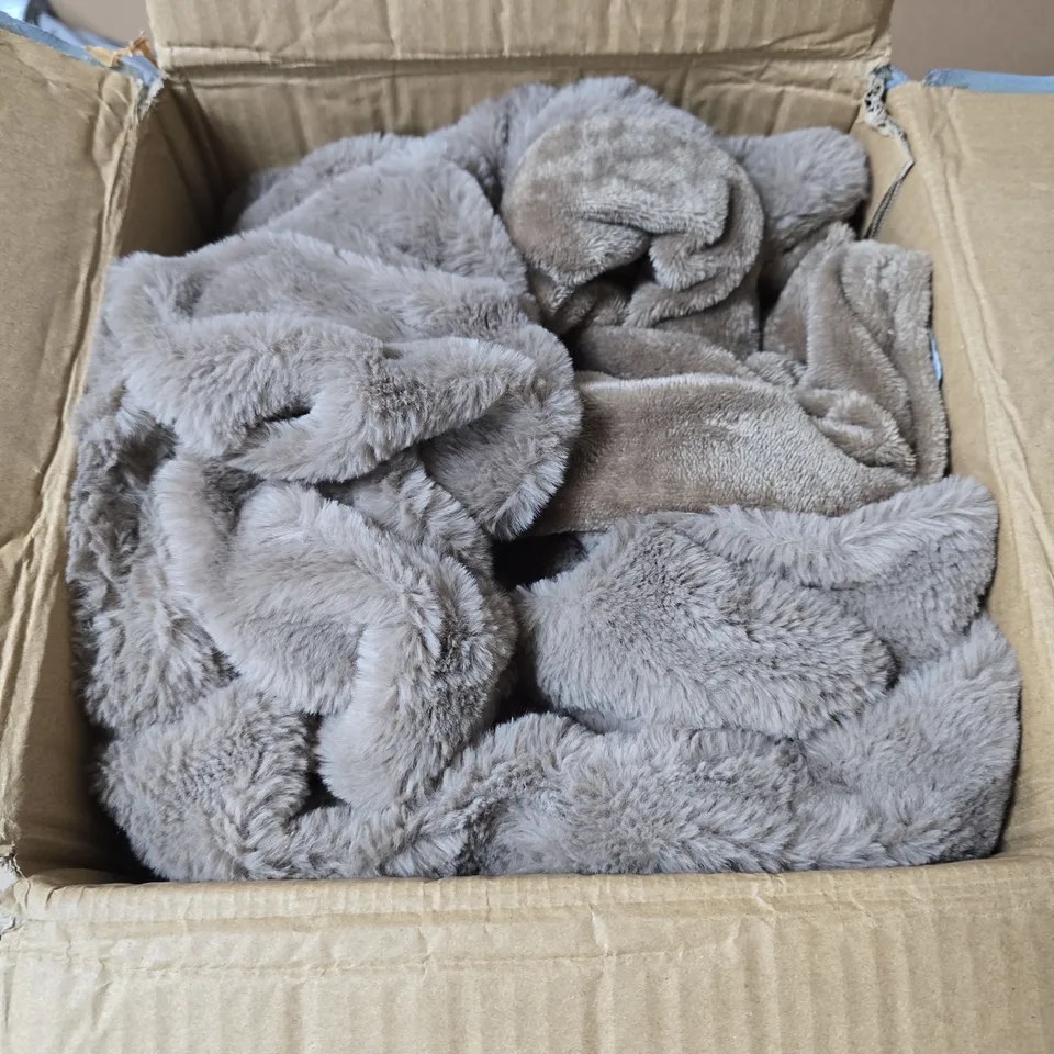 COZEE HOME LUXURY FAUX FUR HEATED THROW BOXED