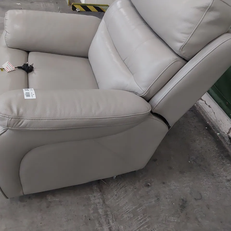 DESIGNER JAMES POWER RECLINING EASY LEAD GREY LEATHER 