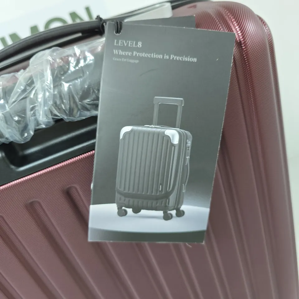 LEVEL8 HARD-SHELL SUITCASE – BURGUNDY, 4-WHEEL