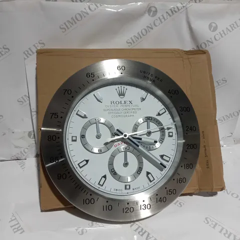 ROLEX-STYLE OYSTER PERPETUAL WALL CLOCK