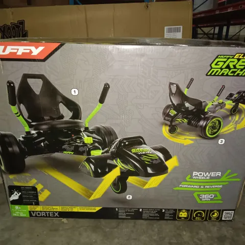 BOXED HUFFY GREEN MACHINE VORTEX 12V BATTERY