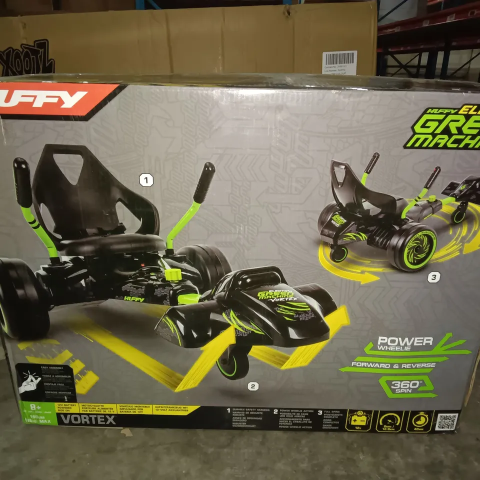 BOXED HUFFY GREEN MACHINE VORTEX 12V BATTERY  RRP £179.99
