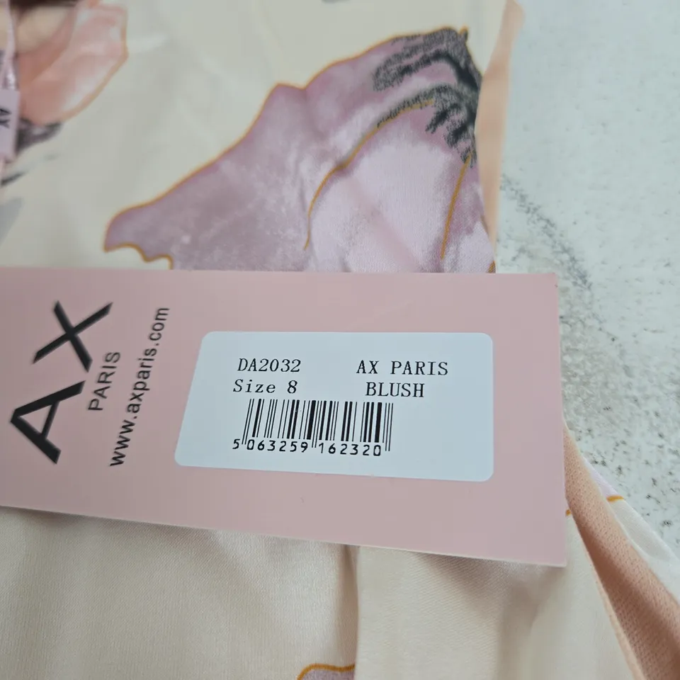AX PARIS BLUSH DRESS SIZE 8 TAGGED