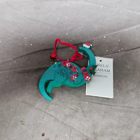 APPROXIMATELY 24 GISELA GRAHAM LONDON CHRISTMAS DINOSAUR HANGING ORNAMENTS
