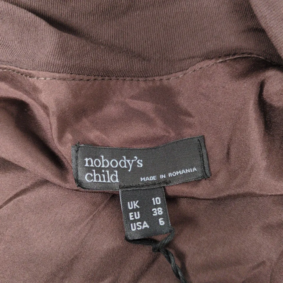 NOBODY'S CHILD SANARIA JUMPSUIT – BROWN, UK 10