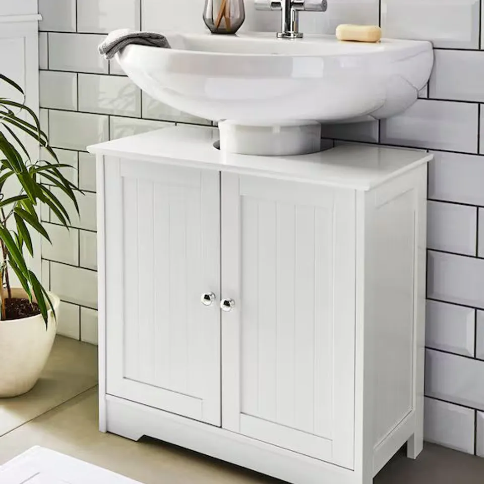 BOXED DOVER UNDERBASIN CUPBOARD - WHITE