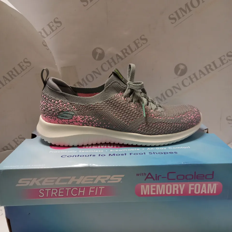 SKECHERS ULTRA FLEX GREY TRAINERS - SIZE 4