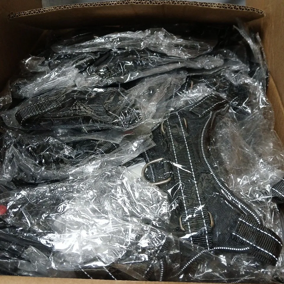 BOX OF APPROXIMATELY 80 NO PULL DOG HARNESS FOR SMALL DOGS 