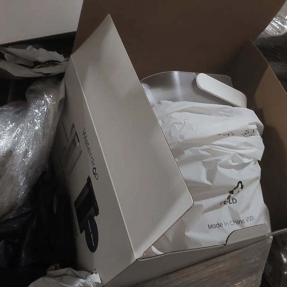 PALLET TO CONTAIN HOUSEHOLD FLAT-PACKED FURNITURE AND HOMEWERE TO INCLUDE; WATER FILTRATION SYSTEMS, WATER DROP ITEMS ECT