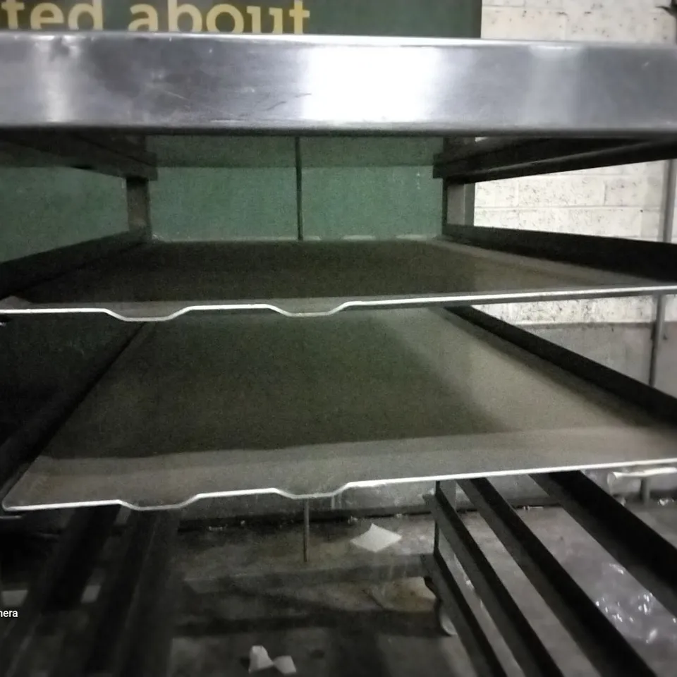 WHEELED KITCHEN PREP TABLE WITH REMOVABLE TRAYS