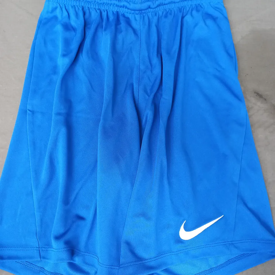 NIKE DRI-FIT SLIM FIT SHORTS IN BLUE SIZE SMALL