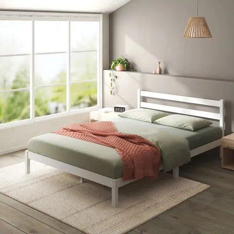 BOXED JAVERY BAMBOO BEDFRAME WITH SLATTED HEADBOARD // SIZE UNSPECIFIED (1 BOX)