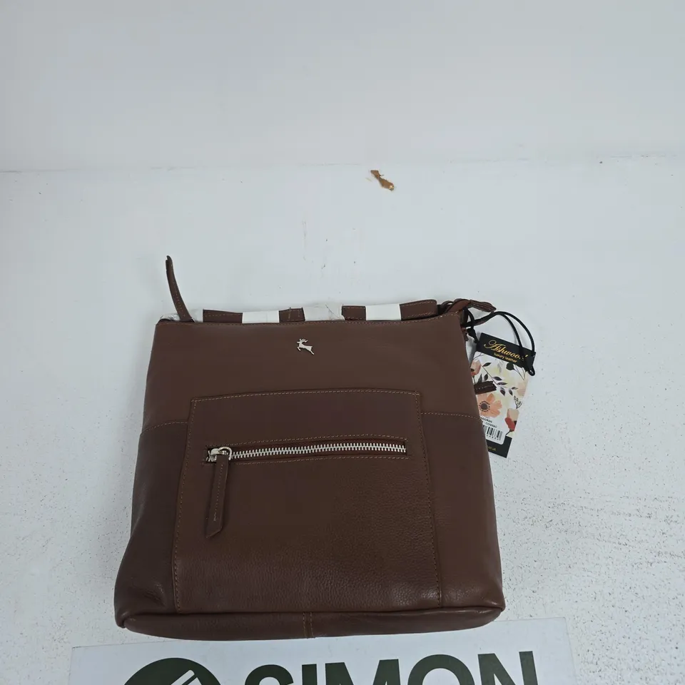 ASHWOOD LUXURY LEATHER BONDORAN CROSSBODY BAG – COGNAC