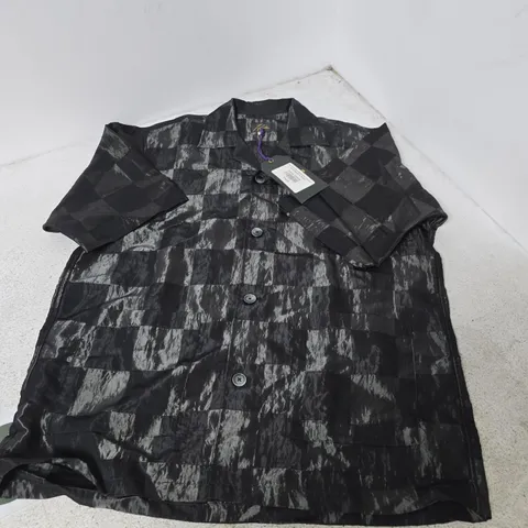 NEEDLES CHECKBOARD CABANA SHIRT – MEDIUM, BLACK