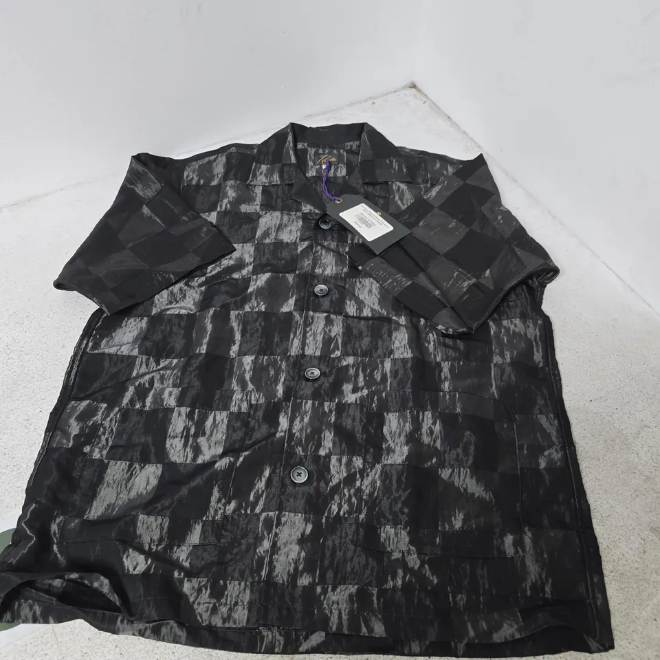 NEEDLES CHECKBOARD CABANA SHIRT – MEDIUM, BLACK