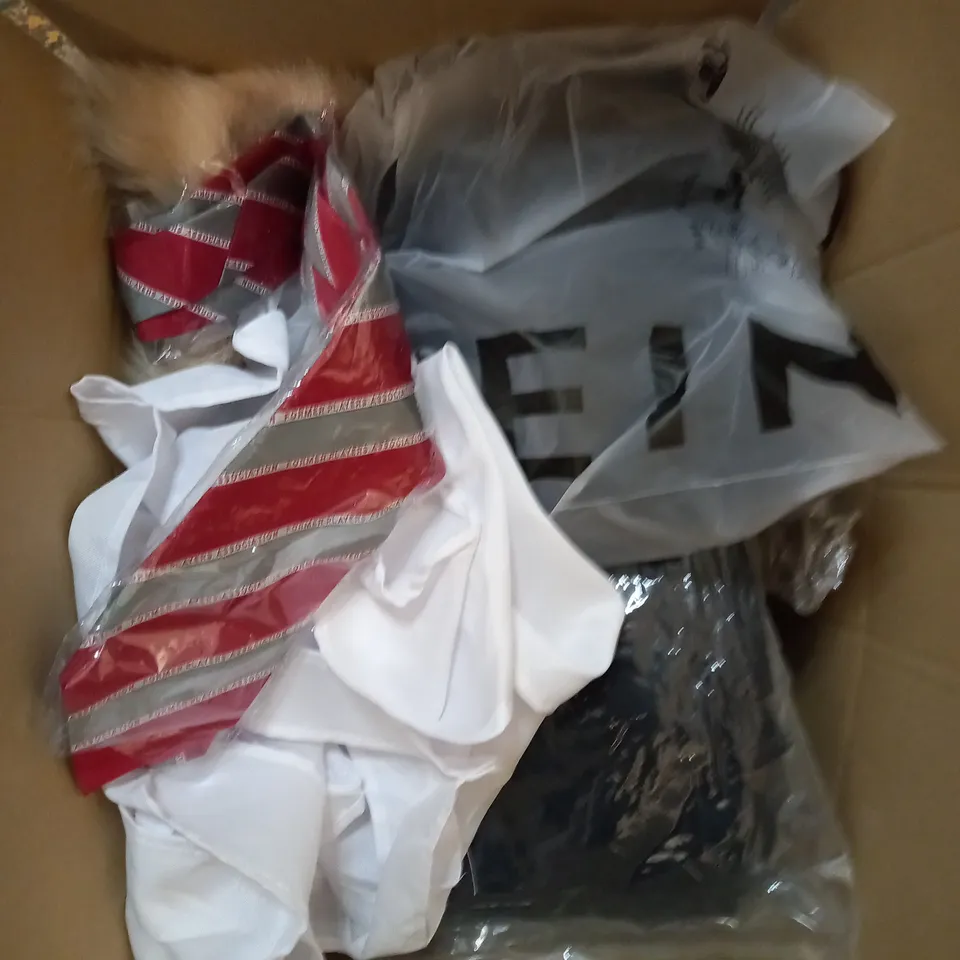 LOT OF ASSORTED CLOTHING ITEMS  AND ACCESSORIES TO INCLUDE; T-SHIRTS, JUMPERS ETC