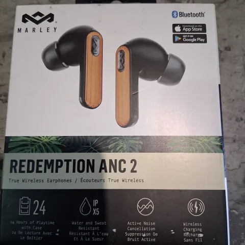 BOXED HOUSE OF MARLEY REDEMPTION ANC 2 WIRELESS BLUETOOTH EARPHONES