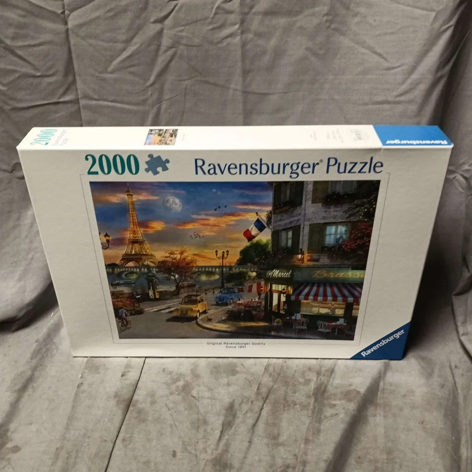 BOXED AND SEALED RAVENSBURGER 2000 PIECE PUZZLE - PARIS SUNSET