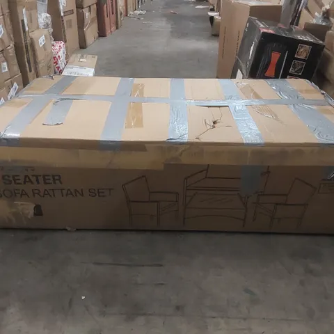 BOXED KEPLIN 4 SEATER SOFA RATTAN SET 