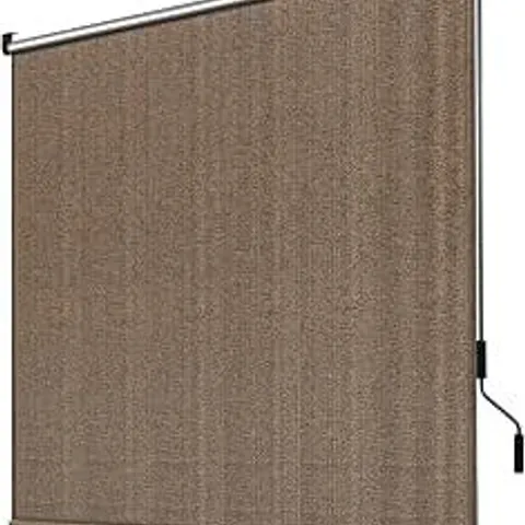 BOXED LIFERUN VERTICAL AWNING 240X180CM RETRACTABLE OUTDOOR ROLLER BLIND HDPE SHADE FABRIC,HAND CRANK BALCONY PRIVACY SCREEN, UV & WIND PROTECTION, SUNSHADE FOR PATIO, TERRACE 