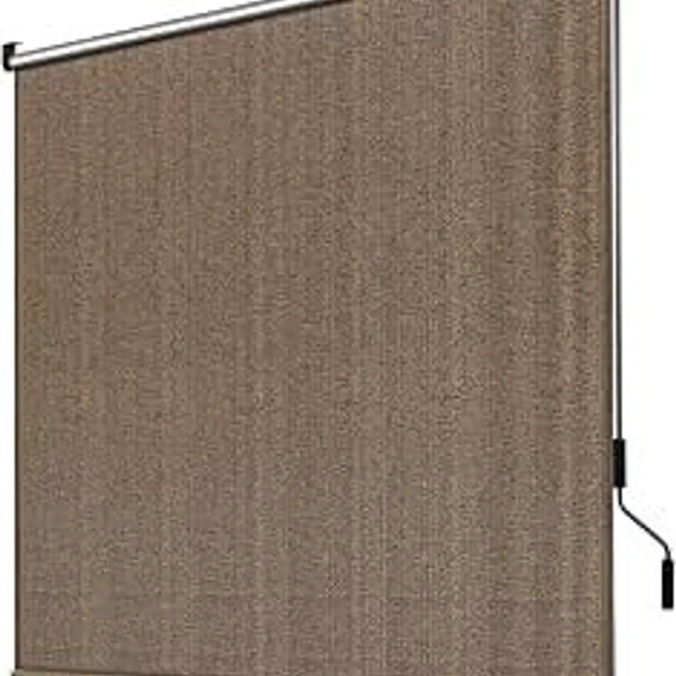 BOXED LIFERUN VERTICAL AWNING 240X180CM RETRACTABLE OUTDOOR ROLLER BLIND HDPE SHADE FABRIC,HAND CRANK BALCONY PRIVACY SCREEN, UV & WIND PROTECTION, SUNSHADE FOR PATIO, TERRACE 