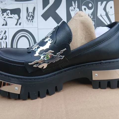 KOI MY METAL LOAFERS - BLACK, UK 3