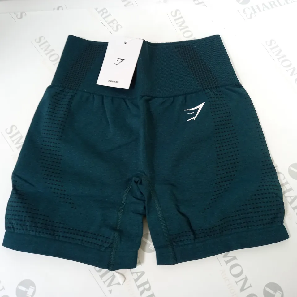 GYMSHARK VITAL SEAMLESS 2.0 SHORTS IN TEAL - S