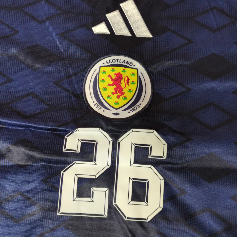 ADIDAS SCOTLAND HOME JERSEY (#26 - BARRA GIN) - LARGE