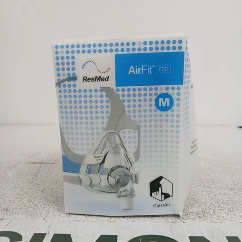 RESMED AIRFIT F20 CPAP FULL-FACE MASK, MEDIUM – BOXED