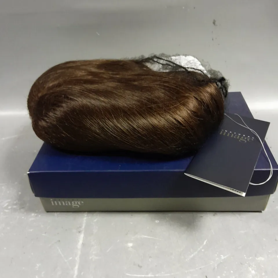 BOXED NATURAL IMAGE EMBRACE WIG IN WARM BROWN 