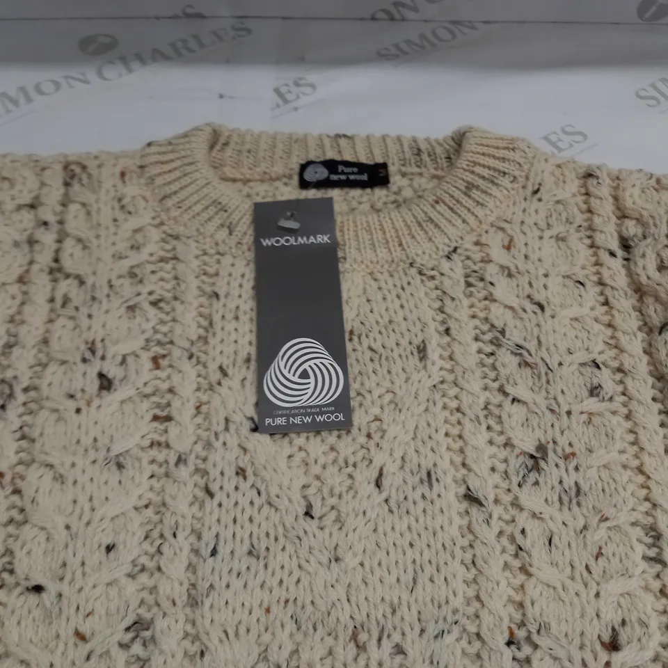 WOOLMARK PURE NEW WOOL KNITTED JUMPER - M
