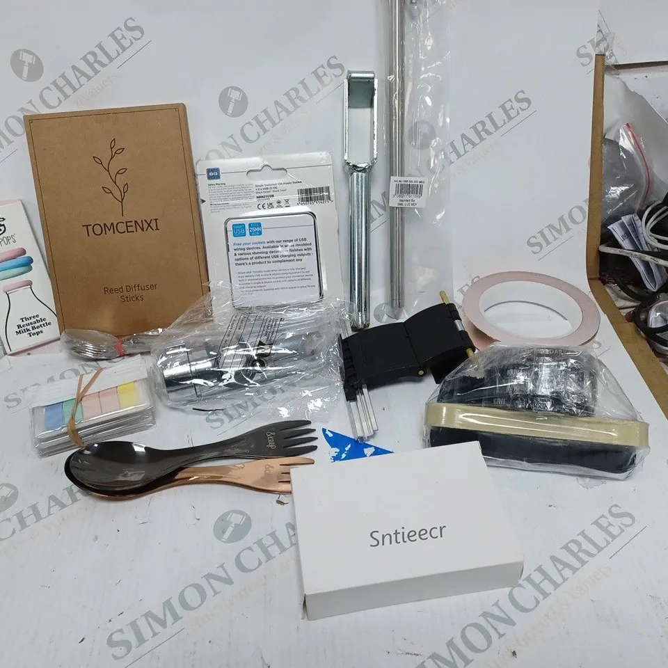 LOT OF HOUSEHOLD ITEMS TO INCLUDE SHOE POLISH, ETC