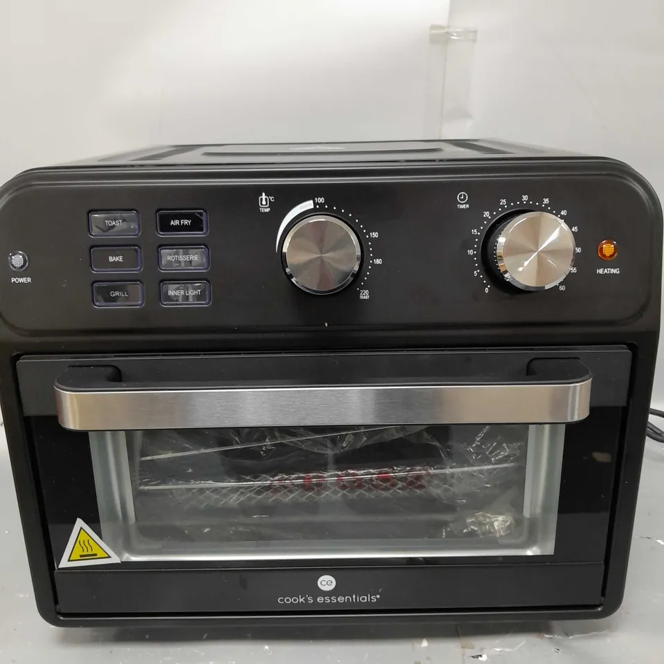 BOXED COOK'S ESSENTIAL 21-LITRE AIRFRYER OVEN IN BLACK
