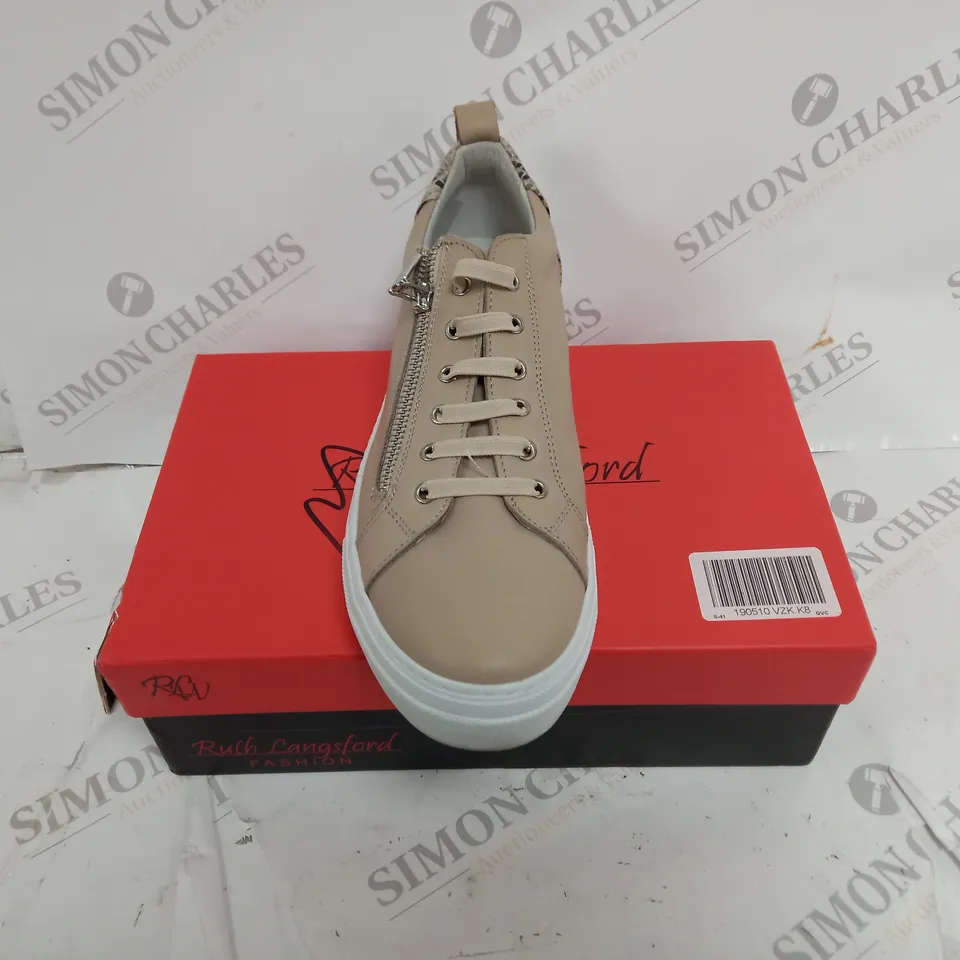 BOXED RUTH LANGSFORD ZIP TRAINERS SIZE 8