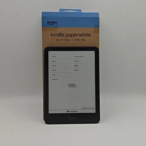 BOXED AMAZON KINDLE PAPER WHITE GEN 12 16GB IN BLACK - SA568B