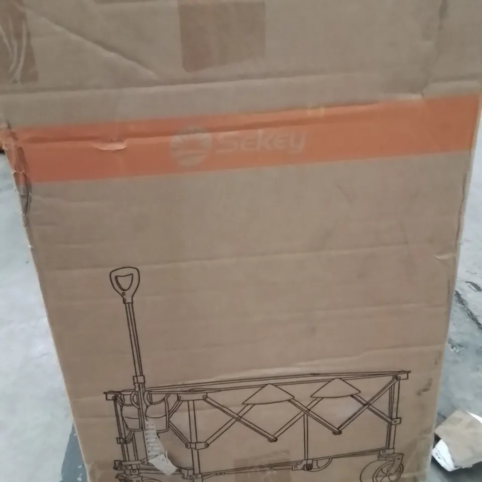 BOXED FOLDABLE WAGON/TROLLEY -BLACK-
