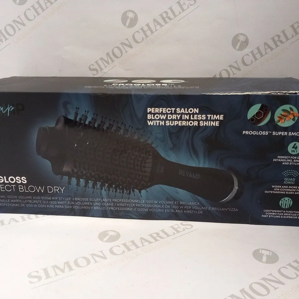 BOXED REVAMP PROFESSIONAL PROGLOSS PERFECT BLOWDRY 1200W VOLUME AND SHINE AIR STYLER