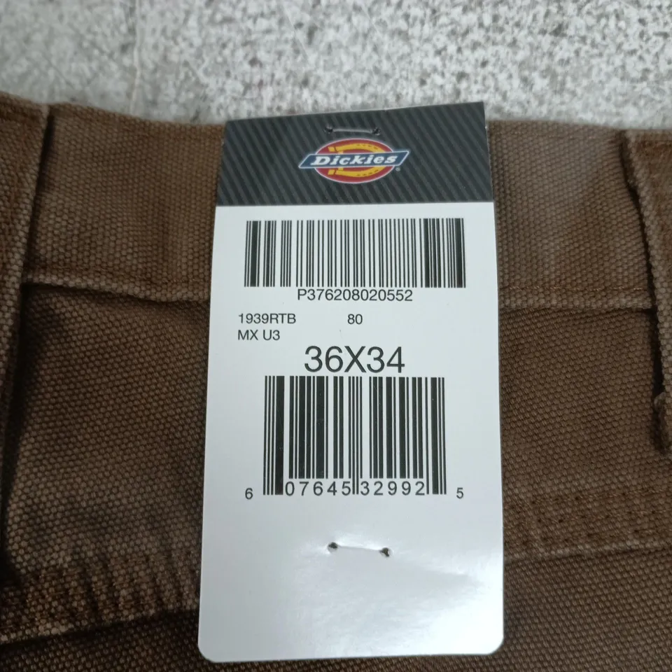 DICKIES CARPENTER JEANS – RELAXED FIT, BROWN, UK 36 (US 36X34)