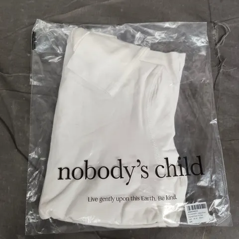 BAGGED NOBODYS CHILD JERSEY IVORY EXPOSED SEAM VE TOP - UK 8