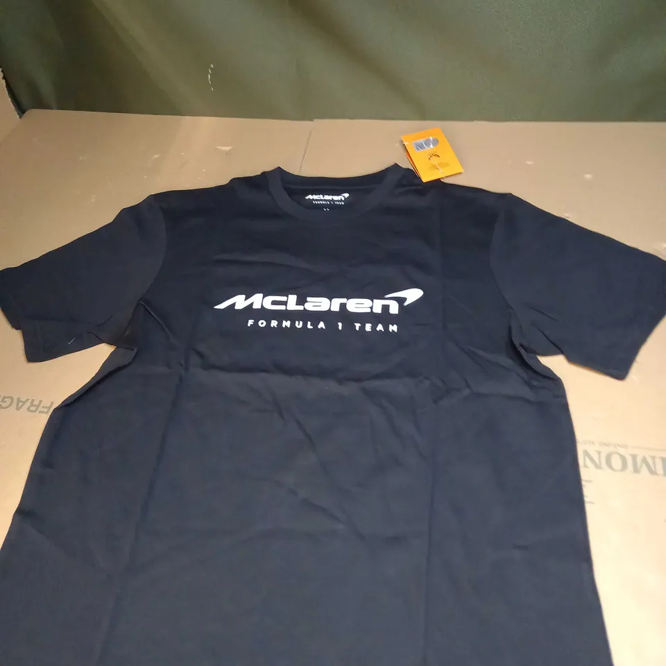 MCLAREN MENS MIAMI NEON LOGO T-SHIRT SIZE M
