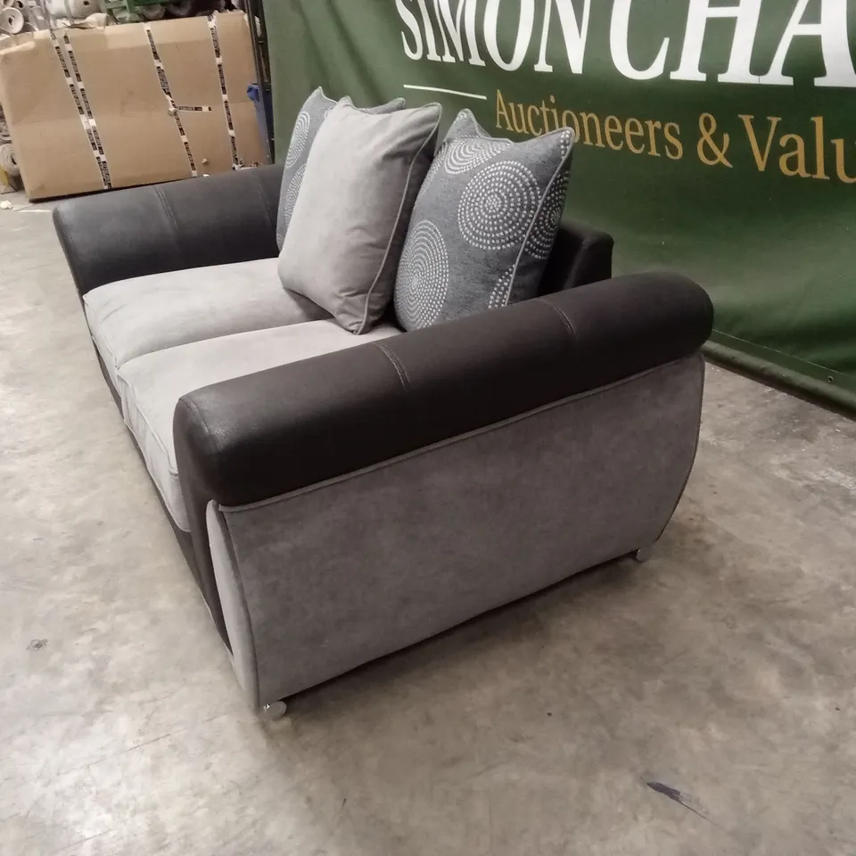 DANUBE FABRIC/FAUX LEATHER SOFA BED RRP £629