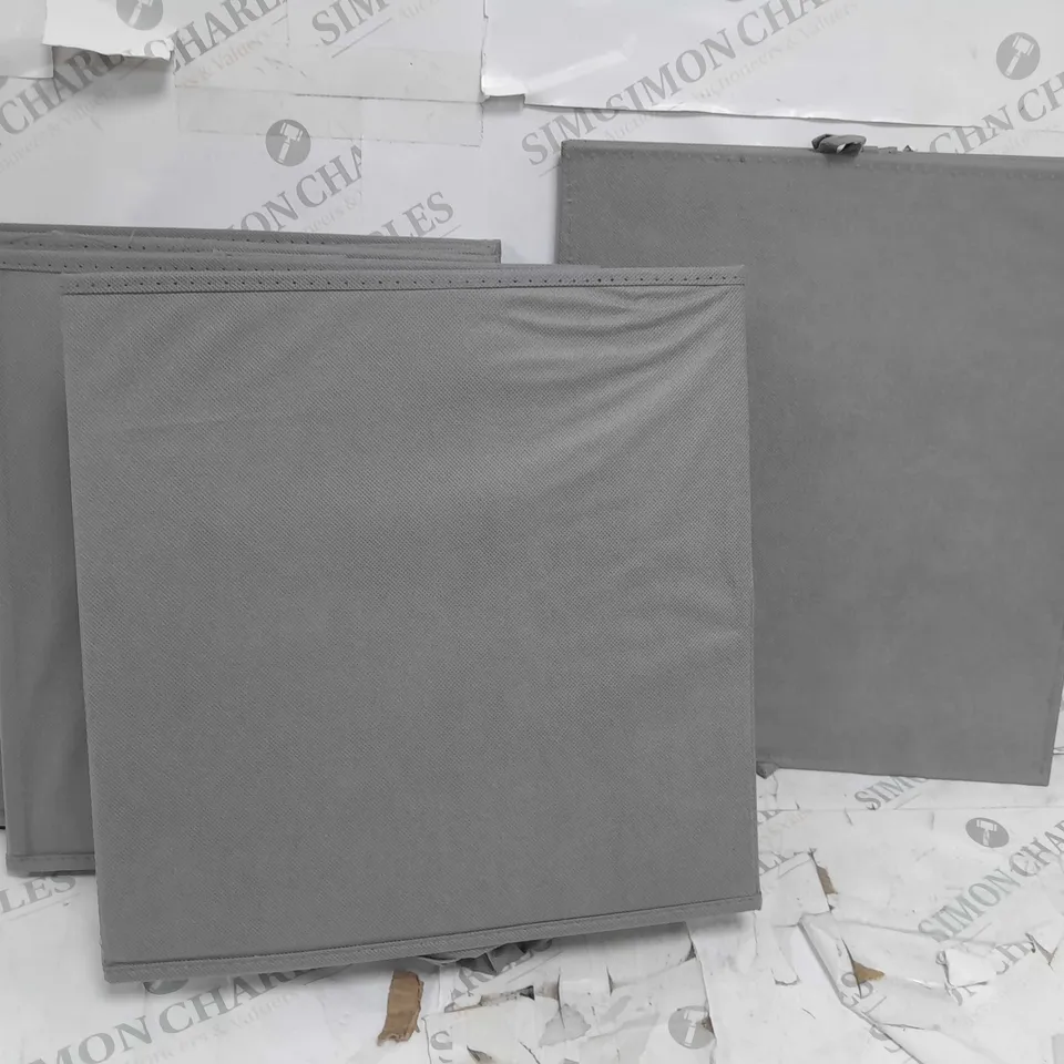 SET OF 4 GREY STORAGE BOXES